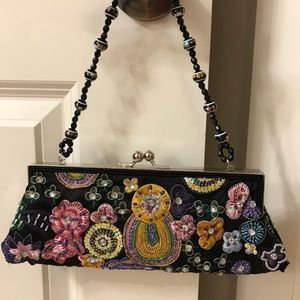 Embroidery and beaded bag.